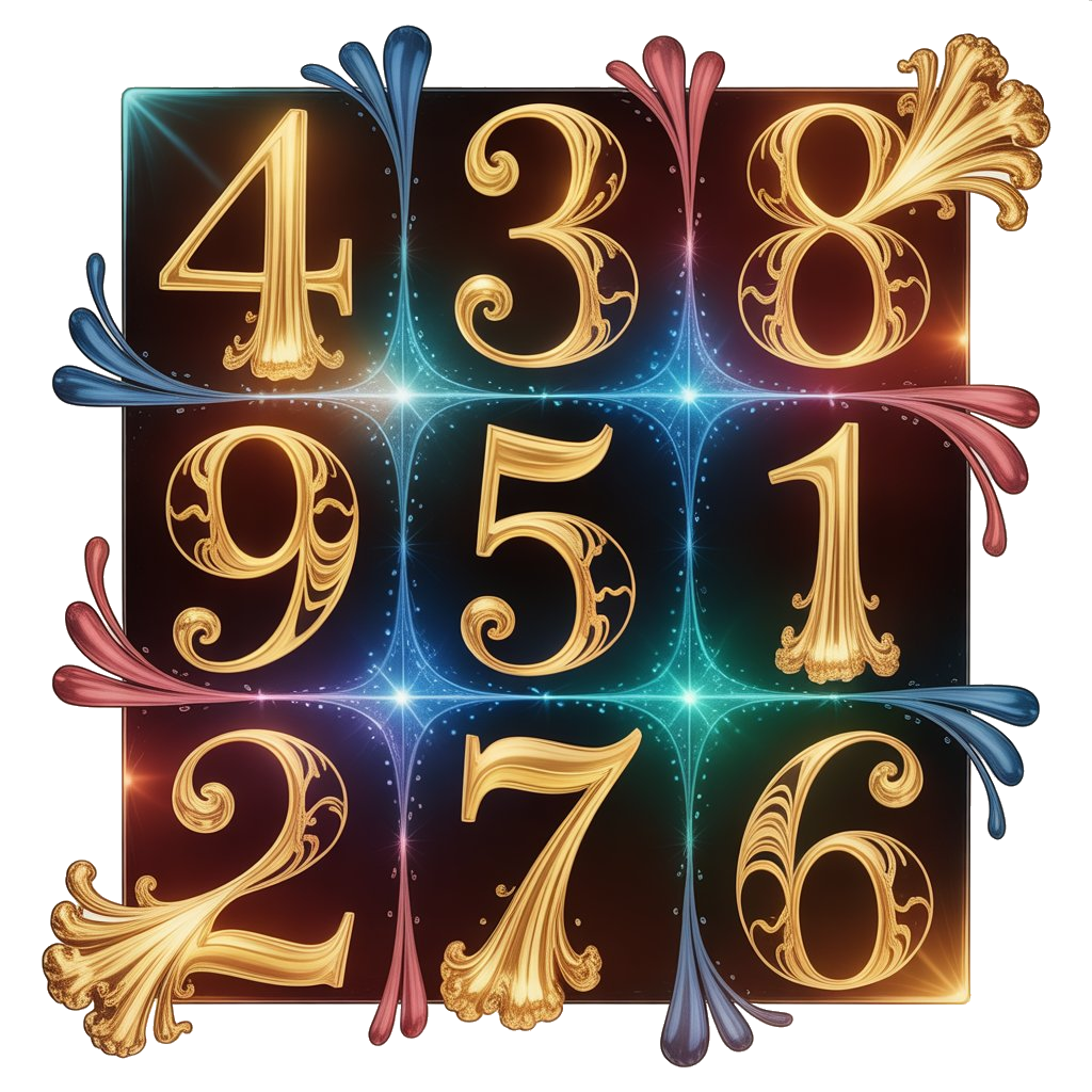 3x3 magic square example demonstrating the Mamzeris Method for odd-order construction